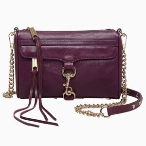 Rebecca Minkoff Mini M.A.C. Purple Leather Crossbody Bag